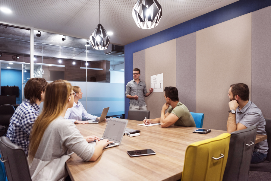 Akoestisch prikbord wall-up