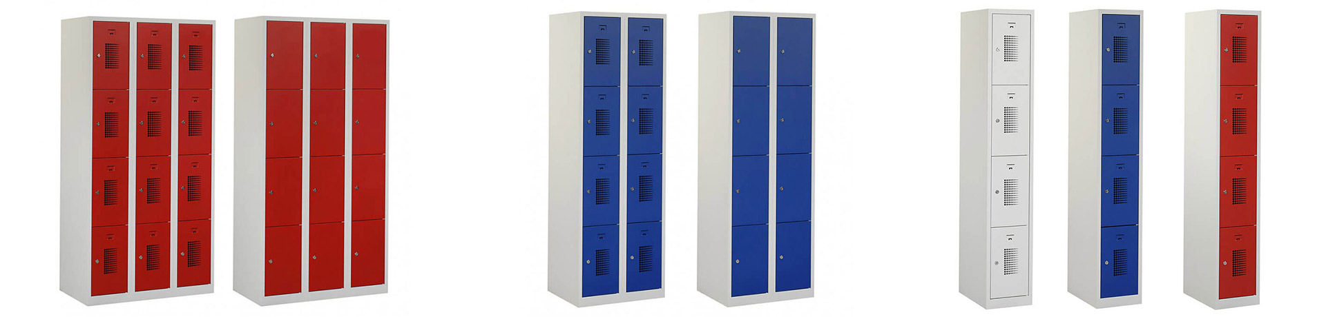 Diverse soorten metalen lockers