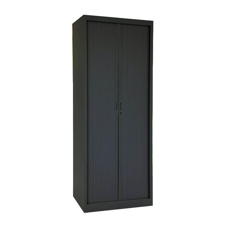 Smalle hoge roldeurkasten voor opbergruimte op kantoor