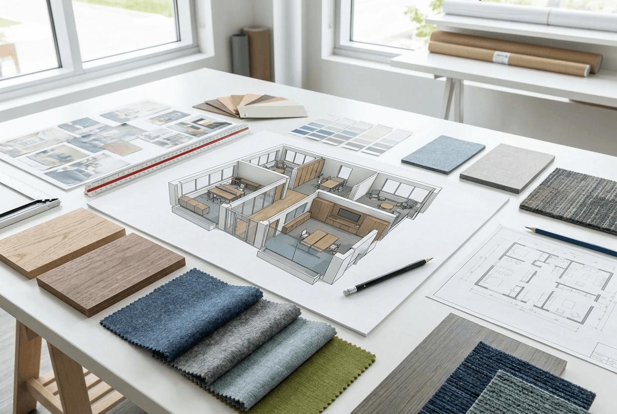 Kantoorinrichting op maat in een modern kantoor