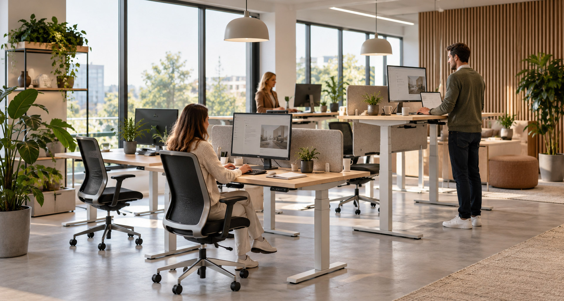 Zit-sta bureau modern kantoor