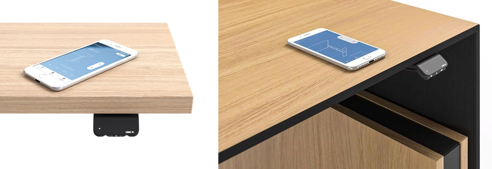 Bedien je zit-sta bureau met je telefoon: zo werkt de app van het Narbutas Motion bureau